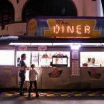 Father and Daughter Standing Diner