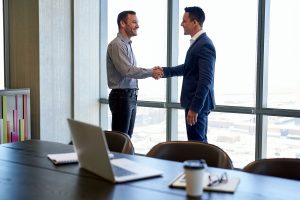 businessmen doing handshake