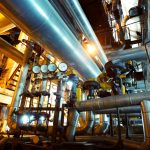 equipment pipes in industrial factory