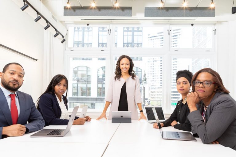 Group of Coworkers on a Board room